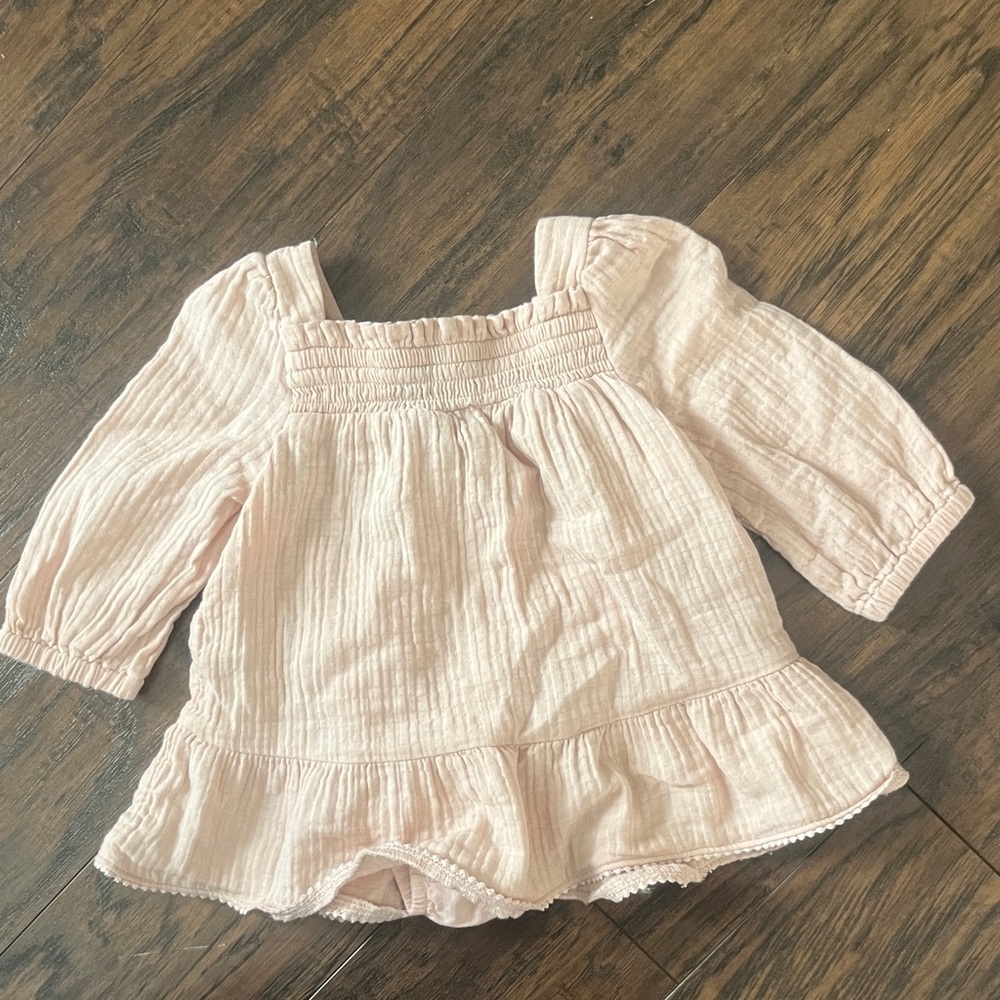 Cloud Island Blush Ruffle Top